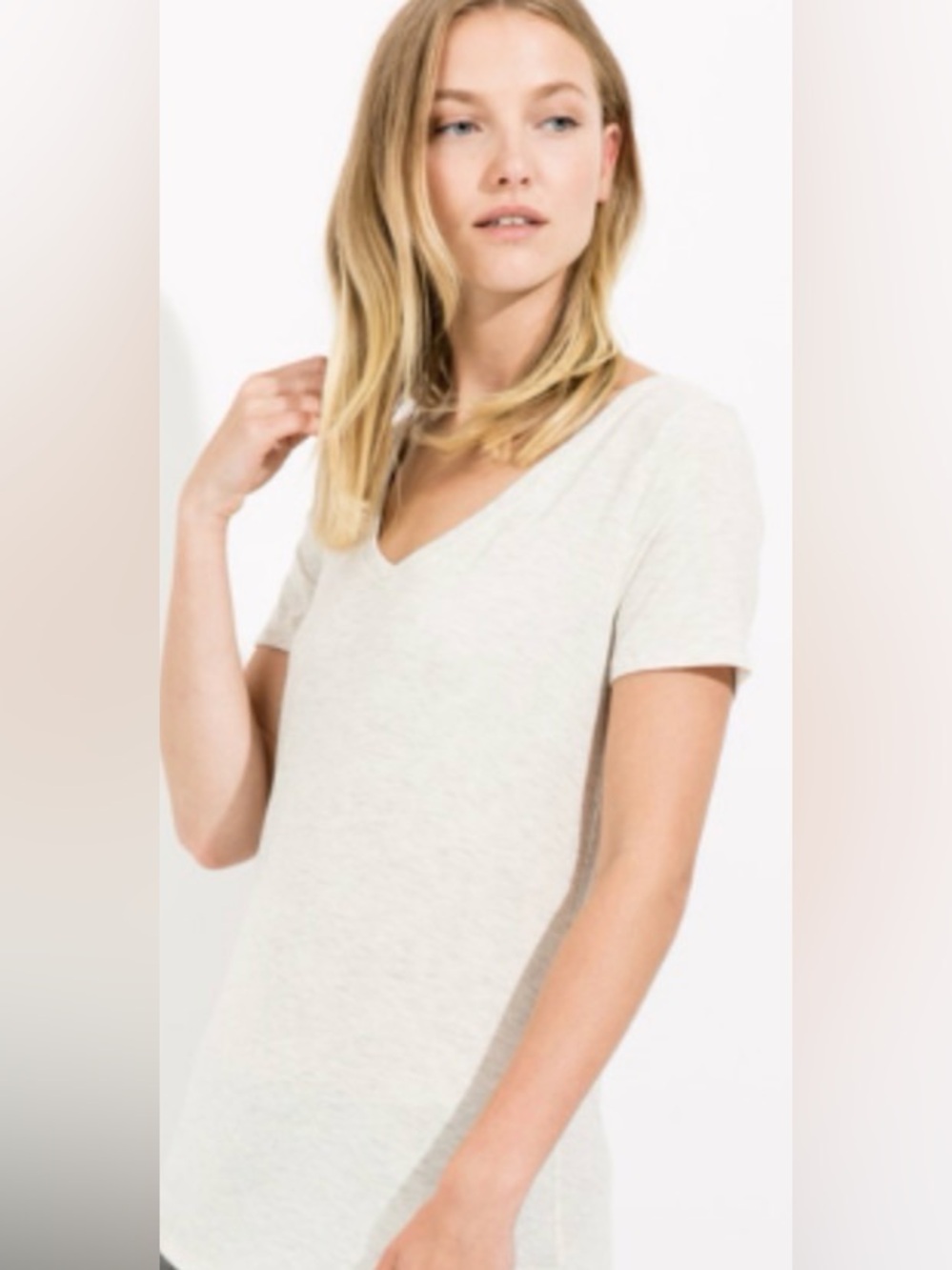 Kit and Ace V Tee Cashmere Blend Sz M